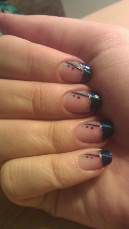 donkerblauwe french met nailart